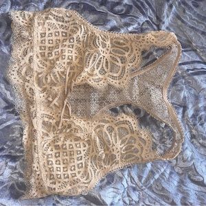 VS Tan Lace Bralette